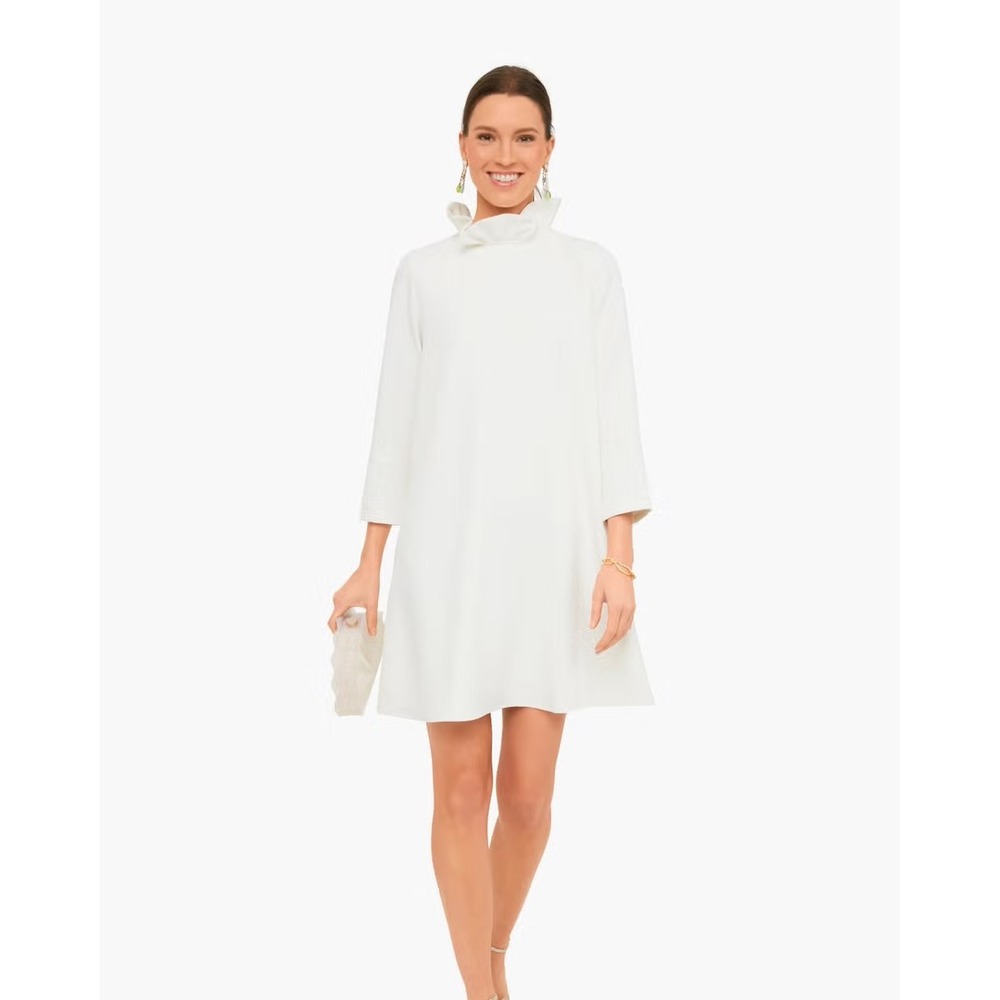 Tuckernuck White Ruffle Collar A-Line Dress